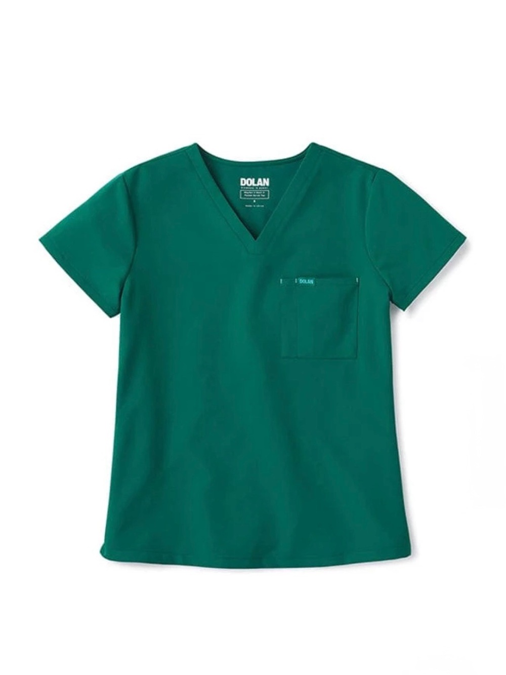 Dolan Classic V-Neck Scrub Top with Durable CORE Fabric, Hunter Green, Size S